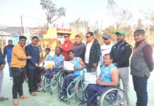 ह्विलचेयर बास्केटबलको विजेता वन्यो महानगरपालिकाको टिम