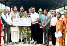 गोकुलधामलाई माछापुच्छ्रे बैकले दियो दश लाख सहयोग