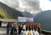 नेपाली सेनाद्धारा अन्नपूर्ण पदमार्गमा सरसफाई
