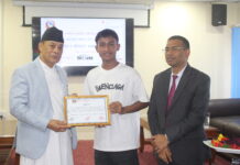 गण्डकी प्रदेशको उत्कृष्ट शिक्षालयवाट तनहूँको निर्मल मावि सम्मानित